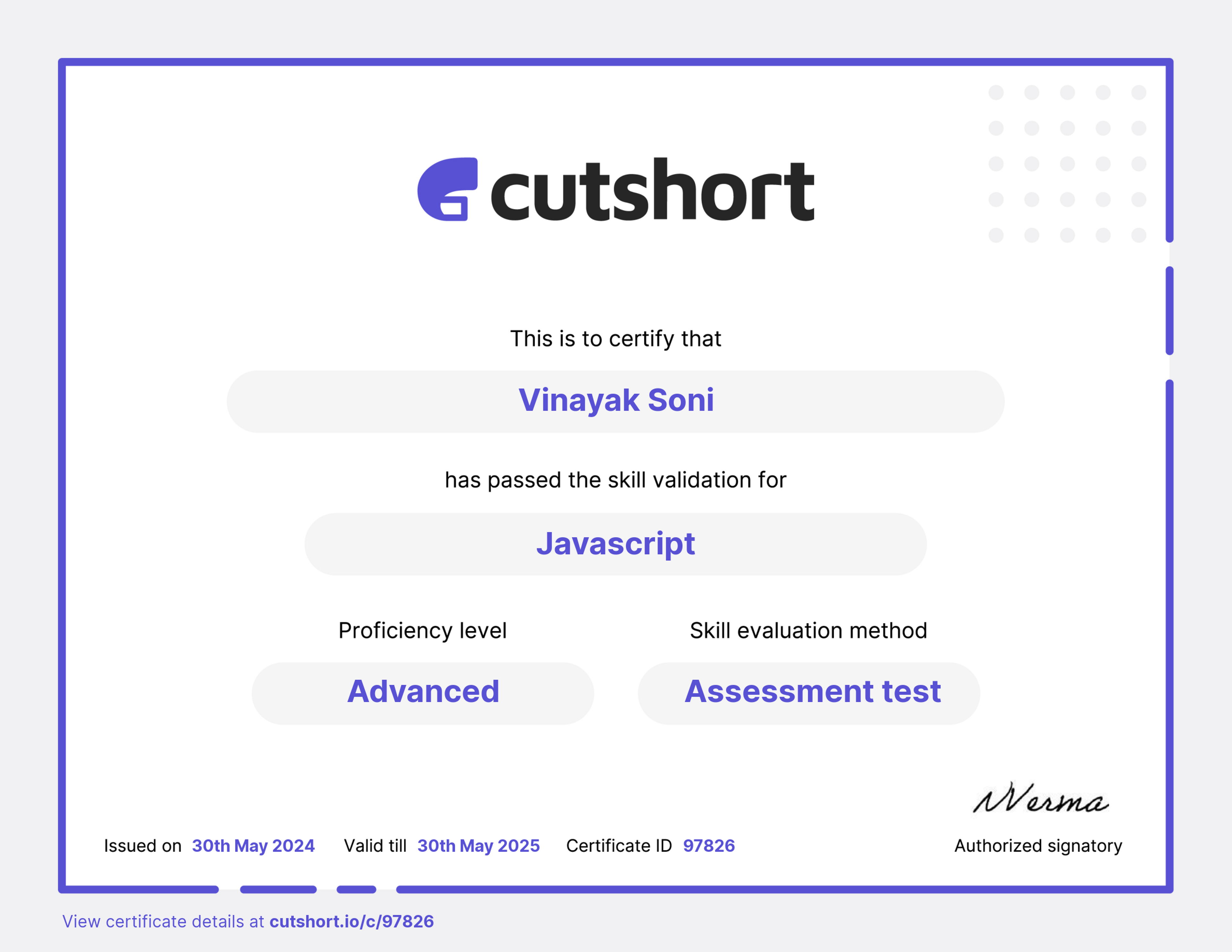 Cutshort Advance Javascript