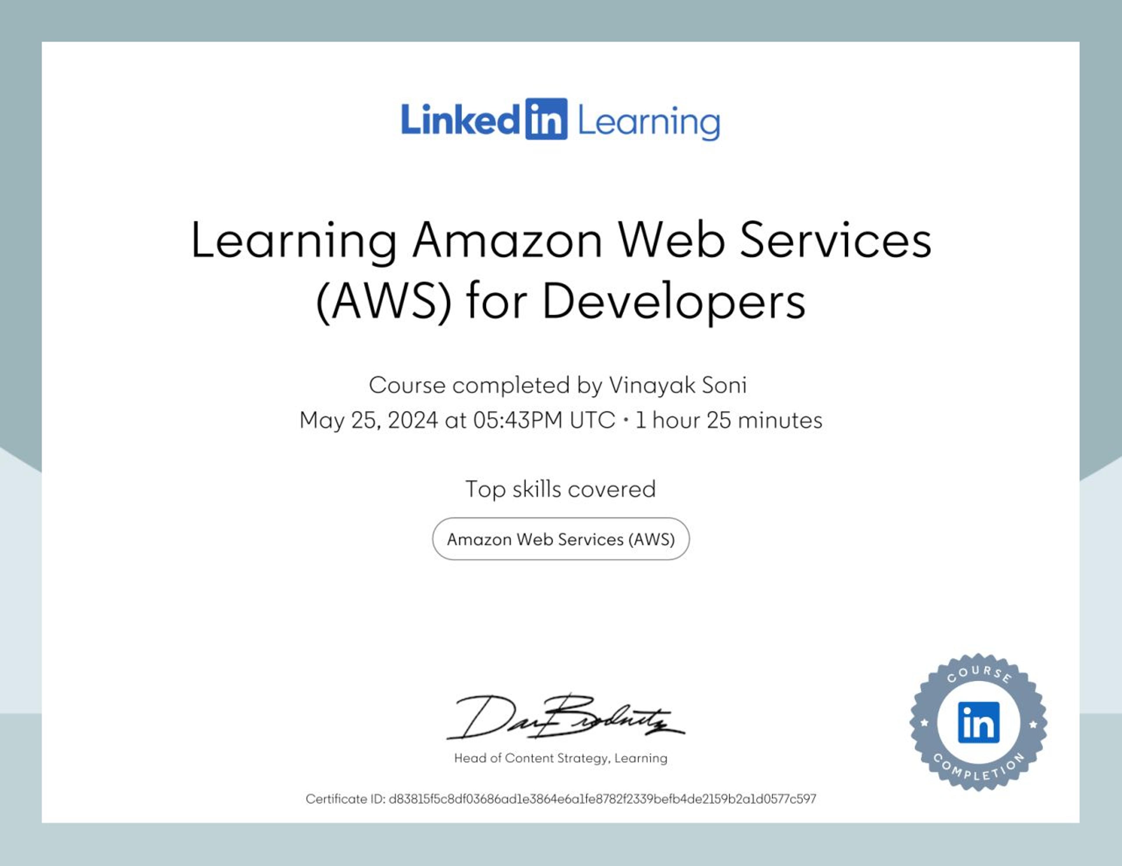 Learning Amazon Web Services (AWS) for Developers