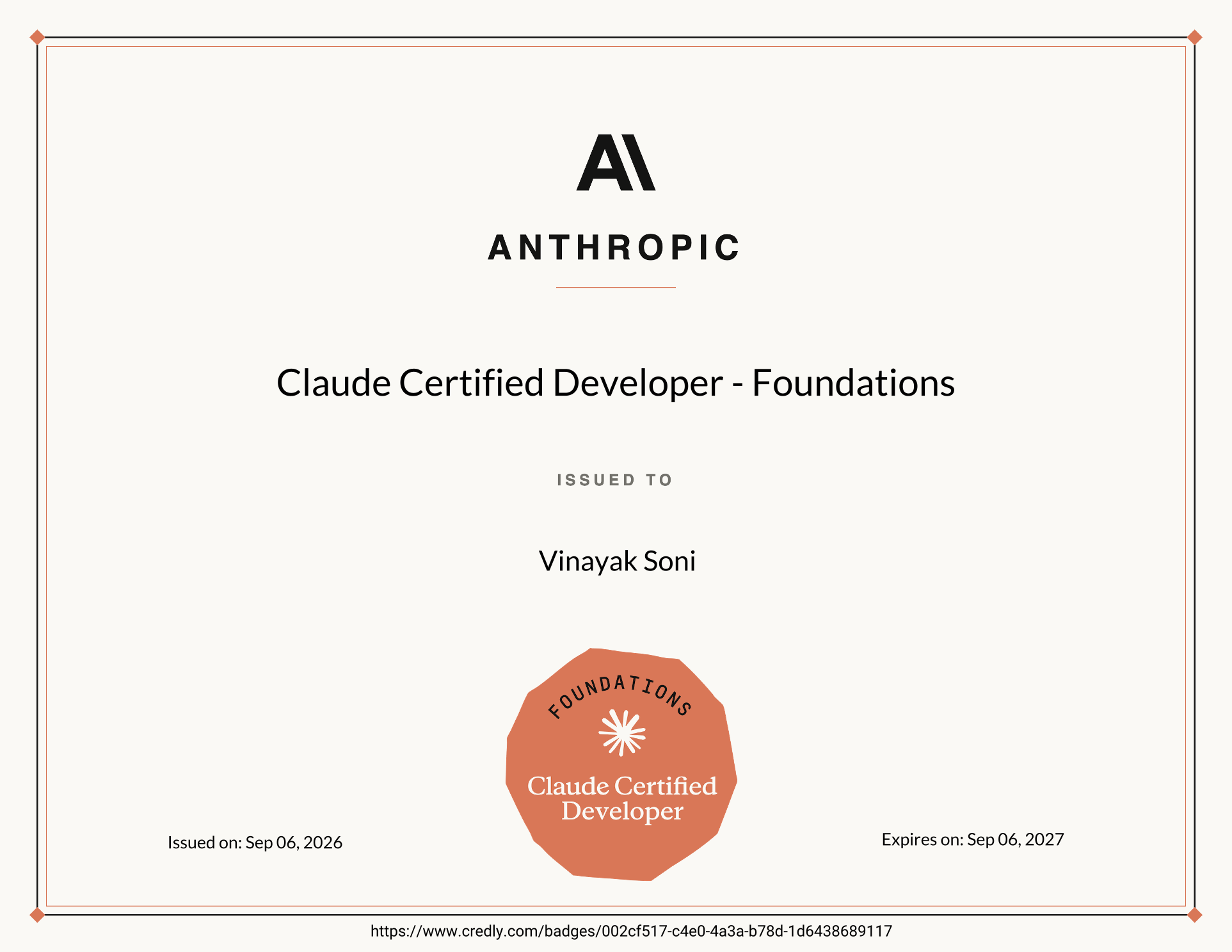 Claude Certified Developer